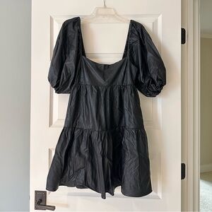Amanda Uprichard Faux Black Mini Dress